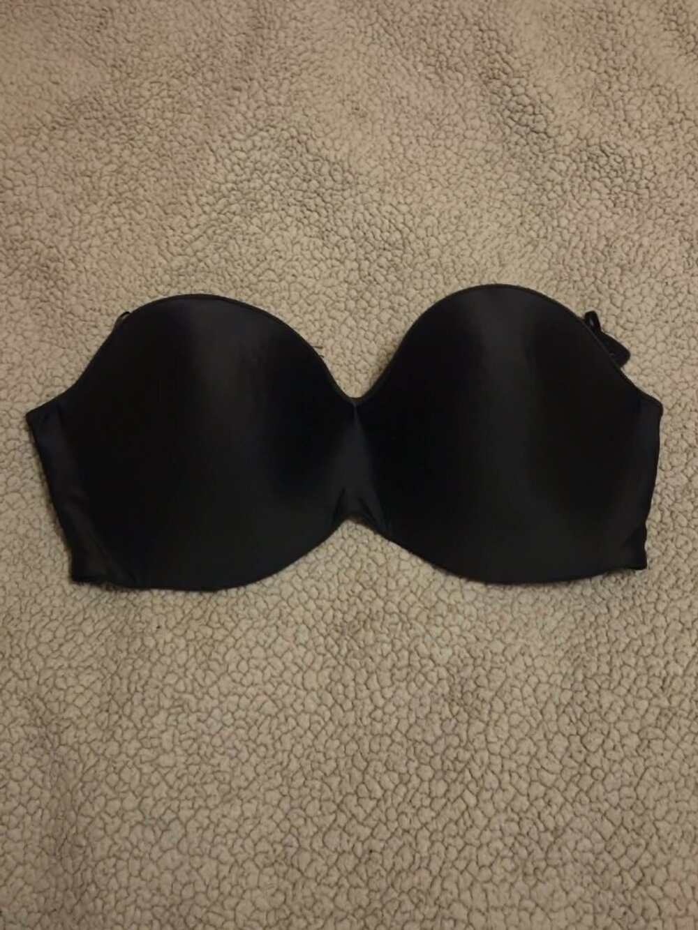 Lilyette Black Strapless Longline Bra 38DD